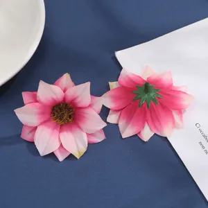 Kunstmatige zijden zonnebloemhoofdjes voor DIY knutselwerk, haaraccessoires en decoratie.