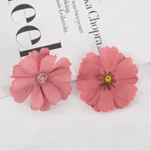 Artificial flower heads silk fabric DIY wedding decoration photography props pink petal detail