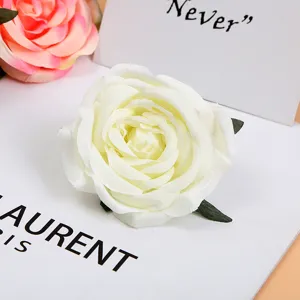 Weisse künstliche Rosenblüte Seidenstoff DIY Hochzeitsfeier Heimdekoration Fotografie Requisiten
