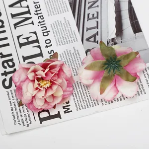 Kunstmatige zijden lotusbloemkoppen voor doe-het-zelf, geschenkdoosdecoratie en fotografie-rekwisieten
