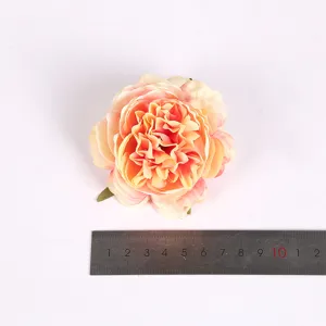 Künstliche Pfingstrose Blumenkopf Stoff rosa Seidenblume Hochzeit DIY Heimdekoration Zubehör