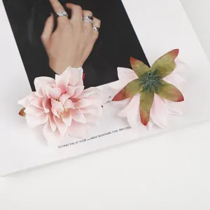 Kunstliche kleine Dahlia Blumenkopfe rosa Kunstblumen fur Hochzeit Heimdeko Requisiten