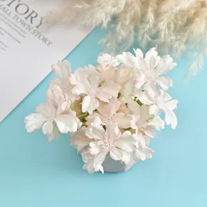 Artificial hydrangea flower head diy fake flowers for wedding party home decor photography props