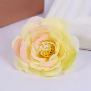 Artificial rose flower head detail shot, perfect for home decor, wedding photography props, and DIY.