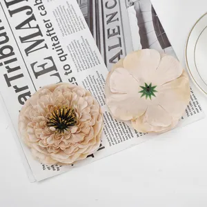 Champagne artificial chrysanthemum silk flower home decor tabletop flower display prop