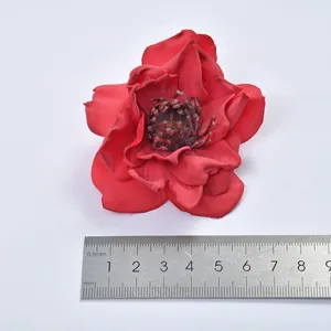 European vintage large artificial peony flower head for home decor table centerpiece.