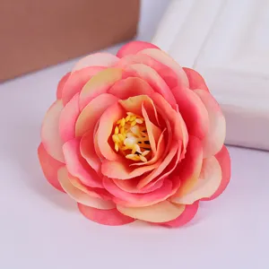 Artificial rose flower head for home decor, wedding photography props and DIY craft projects.