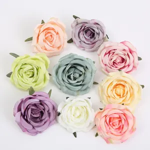 Künstliche Seidenrosen Blüten Köpfe bunten künstlichen Rosen für DIY Hochzeit Blumenwand.