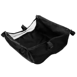 Universal black stroller bottom storage bag mesh basket portable baby pram hanging bag