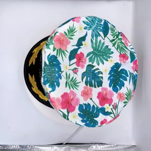 Tropical floral print captain hat for women beach party sun protection yacht sailor cap