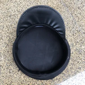 Sombrero de policía negro, elegante gorra de uniforme para disfraz y cosplay de mujer.