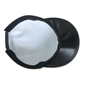 Classic black and white captain hat for wedding party and sailor costume dress up accessories.