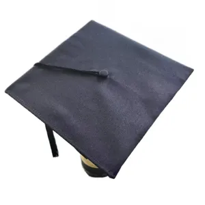 Black graduation cap mortarboard with tassel for academic ceremony and graduation party