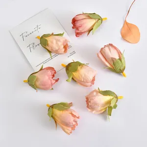 Artificial tulip flower heads detail for DIY crafts wedding decor hair accessories.