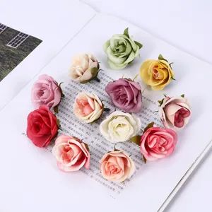 Artificial Silk Rose Flower Heads Fake Flowers For Wedding Party Home Decor Photography Props Craft Floral