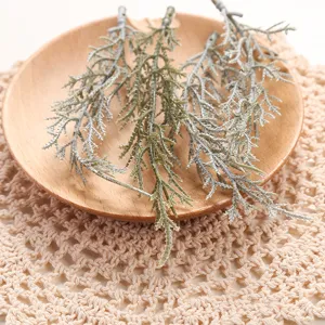 Artificial pine branch greenery for home decor floral arrangement photography props.