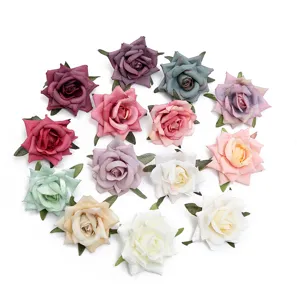 Artificial rose flower heads for wedding decoration DIY silk floral arrangement set