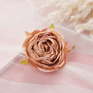 Künstlicher Rosenblütenkopf Detail für DIY Handwerk Hochzeit Dekoration Fotografie Requisite