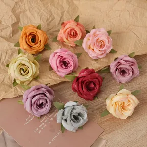 Künstliche Seidenrosen Blütenköpfe Europäischer Stil Falsche Rosen Für Heimdekoration Hochzeit Party Handwerk DIY Blumenarrangements