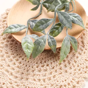 Artificial green leaves vine for home Nordic style decor, realistic plant ornament detail.