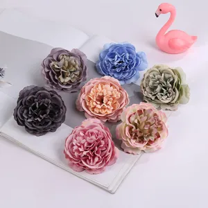Künstliche Seidenrosen Blütenköpfe Bunte Künstliche Blumen Für Hochzeit Party Hotel Restaurant Heimdekoration Fotografie Requisiten
