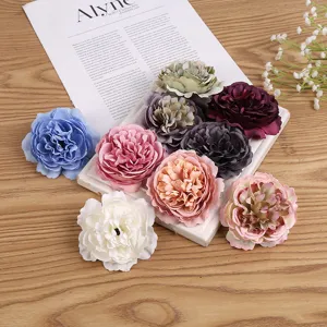 Bunte künstliche Pfingstrosen Rosen Blüten Seidenblumen für Hochzeit Fotografie Requisiten