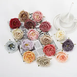 Artificial rose flower heads assorted colors bulk for wedding party floral decoration craft