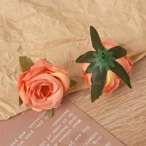 Kunststoff Rosenblüten Köpfe Seidenstoff DIY Hochzeit Heimdekoration Blumen Wand Detail