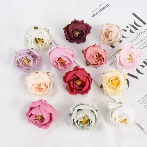 Artificial Rose Flower Heads Fabric Fake Flowers DIY Craft Wedding Home Party Floral Decoration Accessories