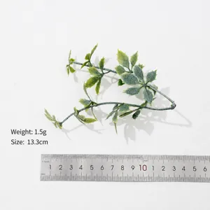 Artificial green leaf plant DIY handmade material simulated plant home decor foliage branch