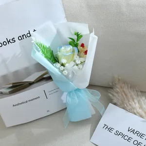 Mini Seifenblumen Rosen Blumenstrauß Geschenk für Frauen Geburtstag Hochzeit Deko Stil