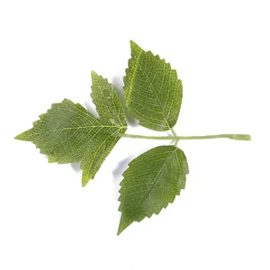 Artificial green leaves branch for home decor wedding party photography floral arrangement.