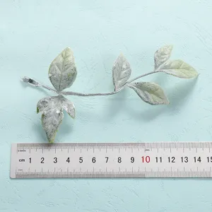 Artificial frosted leaf branch home decor plant Nordic style green foliage simulation prop