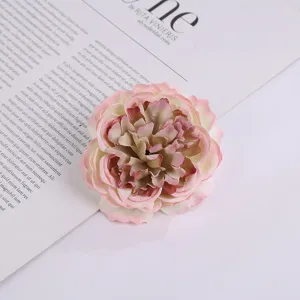 Künstliche Seidenrose Blumenkopf rosa Verlaufs-Pfingstrose Kunstblumen Requisite für Hochzeit