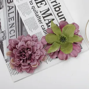 Artificial Peony Silk Flower Heads Pink Purple DIY Home Floral Arrangement Decor 2Pcs
