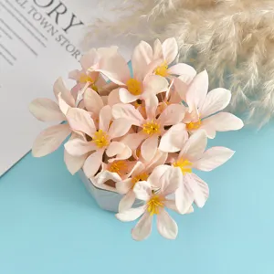 Artificial flower heads silk fabric diy craft materials floral arrangement photo props decor