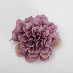 Artificial peony flower head close up, dusty pink silk floral detail for DIY arrangement.