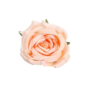 Künstliche Seidenrosenblüte in Pfirsichrosa für Hochzeitsdeko, DIY-Basteln und Fotorequisiten.