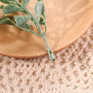 Hoja verde artificial de alta calidad rama de planta de imitación para decoración