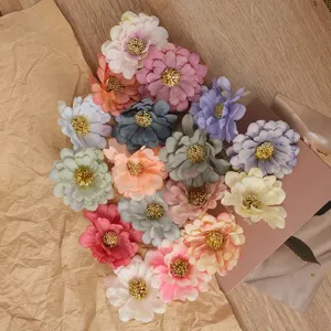 Artificial Daisy Flower Heads Multi Layer Silk Flowers For DIY Headwear Hair Accessories Hat Clothes Home Wedding Decoration