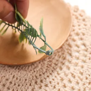 Kunststof plantenblad stengel DIY bloem accessoire, groene bladeren voor vaas decoratie.
