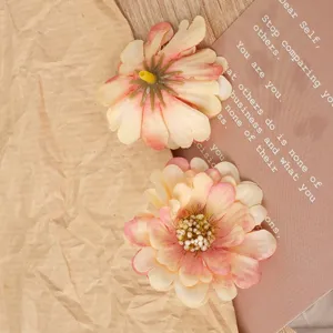 Close-up detail of artificial multi-layer daisy flower head, perfect for handmade DIY crafts.