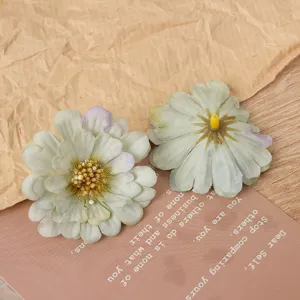Artificial flower heads multi-layer daisy craft material for hair accessories hat wedding decor