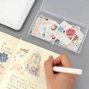 Scatola portaoggetti in acrilico trasparente organizer portatile in plastica per gioielli
