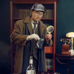 Sombrero de detective sherlock holmes vintage gorro de disfraz para hombre otoño invierno.