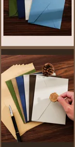 Set di buste e carta da lettere vintage con timbro in ceralacca per regali romantici ed eventi