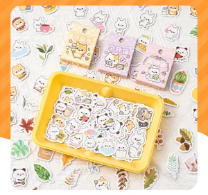 Ensemble de boîtes d'autocollants de dessin animé mignon papeterie scrapbooking