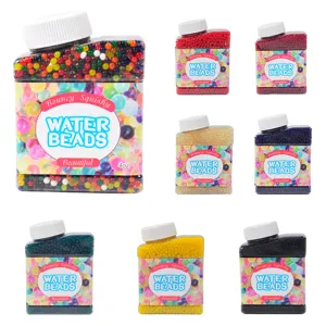 Bunte Wasserperlen Kristall Erde wachsende Geleebluehnen Sensorik Spielzeug Set in Flaschen.