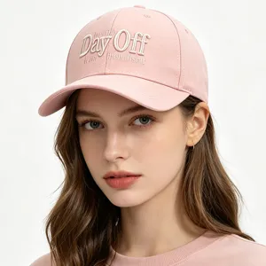 Rosa Baumwoll-Baseballcap mit stilvoller Frontstickerei, lässige Passform für Alltag.