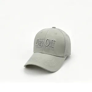 Graue bestickte Baseballkappe lässige weiche Dad Hat mit Vorderseite Stickerei